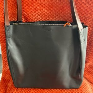 Rag & Bone Black /Olive Passenger Leather Tote